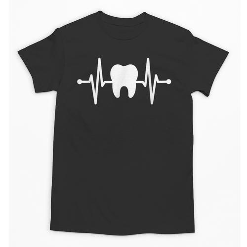 Tooth Heartbeat Dentist Graduation Party Dental Heartbeat Unisex T-Shirt - Best Gift Smart