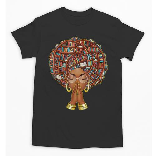 History Month Afro Book Lover Women Girls Librarian Unisex T-Shirt - Bookorys CA