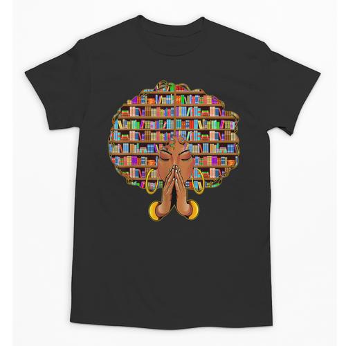 History Month Afro Women Girls Book Lover Librarian Unisex T-Shirt - Bookorys