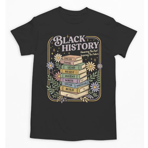 History Month Books Retro Black African Teacher Women Unisex T-Shirt - Bookorys