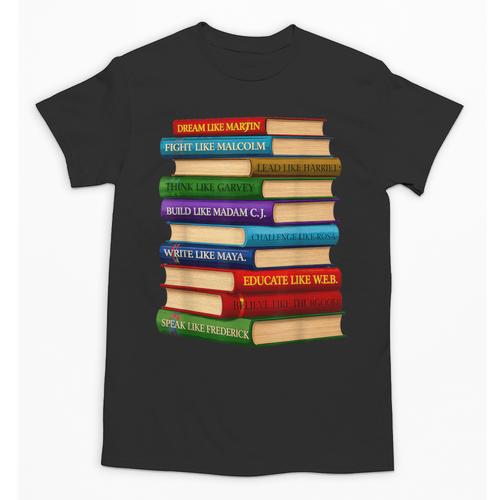 History Month Educated Black Leaders Reading Books Unisex T-Shirt - Bookorys DE
