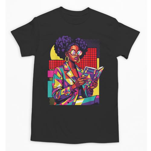 History Woman Reading Book Geometric Girl Educated Unisex T-Shirt - Bookorys DE