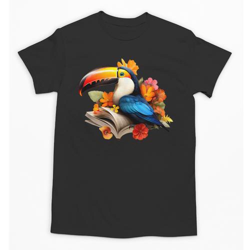 Toucan Reading Book Unisex T-Shirt - Bookorys DE