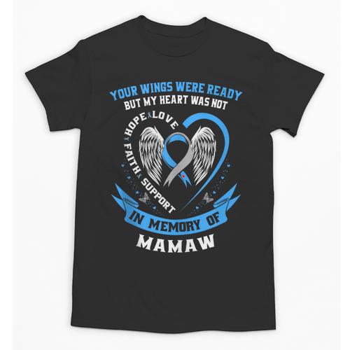 Type 1 Remembrance Memory Of Mamaw Diabetes Awareness Month Unisex T-Shirt - Easessy
