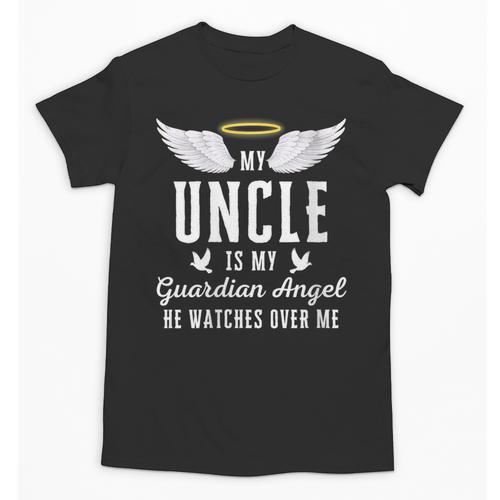 My Uncle Is My Guardian Angel In Loving Memorial Memory Tee Unisex T-Shirt - Easessy