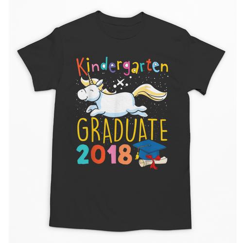 Unicorn Kindergarten Graduation Shirt Girls Unisex T-Shirt - Best Gift Smart