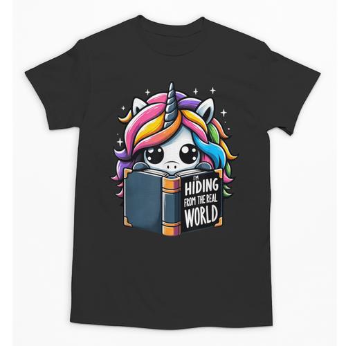 Unicorn Reading Book Reader Introvert Book Lover Humor Unisex T-Shirt - Raresse
