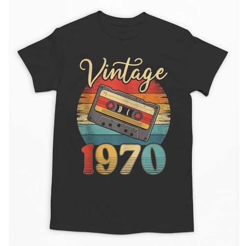 Vintage 1970 Retro Cassette Tape 70s Born Nostalgia Birthday Unisex T-Shirt - Figerry