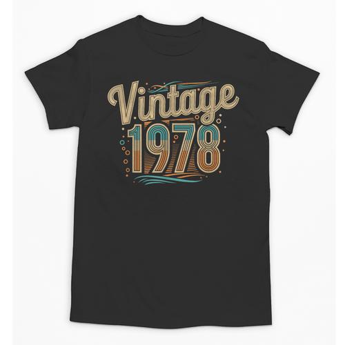 Vintage 1978 Retro Year Groovy 70s For Dad Nostalgia Unisex T-Shirt - Figerry