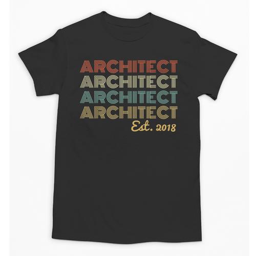 Vintage Architect Est 2018 Graduation 2018 Unisex T-Shirt - Best Gift Smart