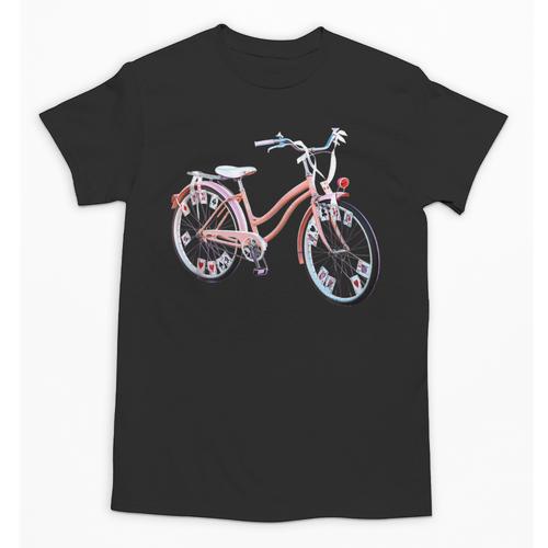 Vintage Bicycle With Playing Cards Nostalgia Unisex T-Shirt - Figerry