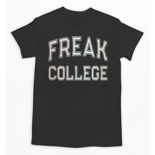 Vintage Sarcastic FREAK COLLEGE Introvert Anti Social Unisex T-Shirt - Raresse