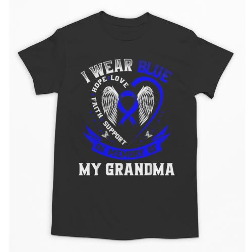 Wear Blue In Memory Of Grandma Colon Cancer Awareness Shirts Unisex T-Shirt - Easessy