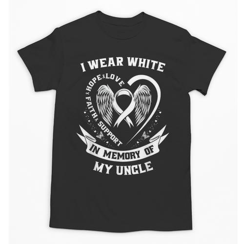 Wear In Memory Of Uncle Lung Cancer Awareness Products Unisex T-Shirt - Easessy