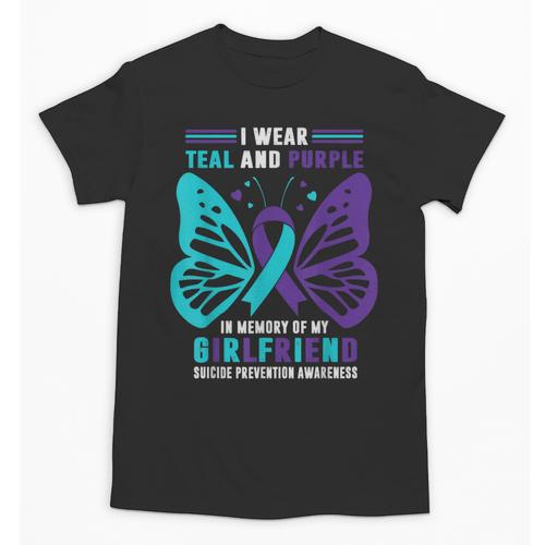 I Wear Teal And Purple In Memory Of My Girlfriend Unisex T-Shirt - Easessy