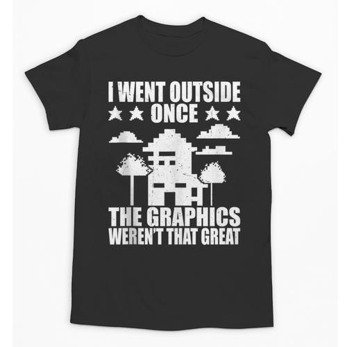 I Went Outside Once Introverts Joke Social Loner Unisex T-Shirt - Raresse