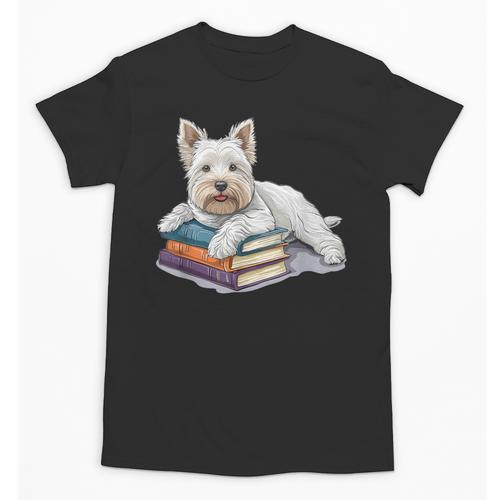 West Highland Terrier Books Dog Breed Westie Unisex T-Shirt - Bookorys