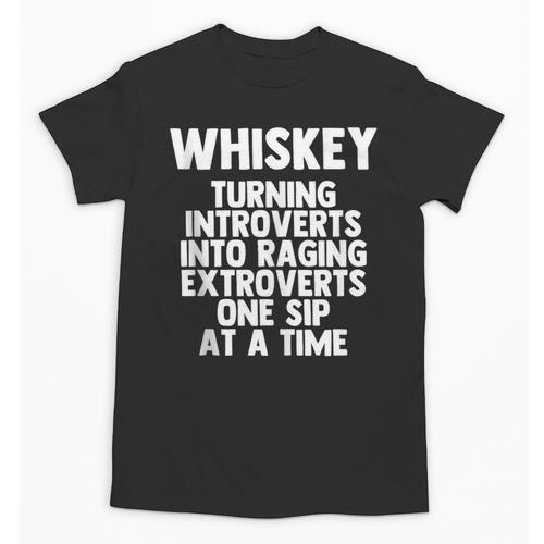 Whiskey Lovers Extrovert Quote Introvert Alcohol Drink Humor Unisex T-Shirt - Raresse