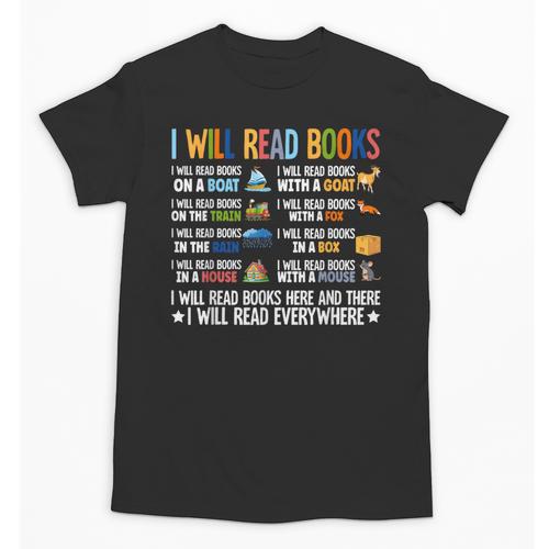 I Will Read Books On A Boat Fun Reading Lover Unisex T-Shirt - Bookorys AU