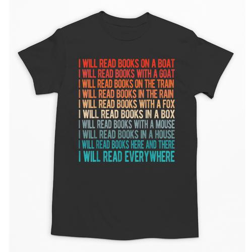 I Will Read Books On A Boat Kids Reading Unisex T-Shirt - Bookorys