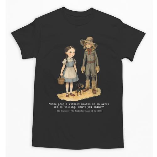 Wizard Of Oz Book Quote Scarecrow Dorothy Retro Drawing Unisex T-Shirt - Bookorys