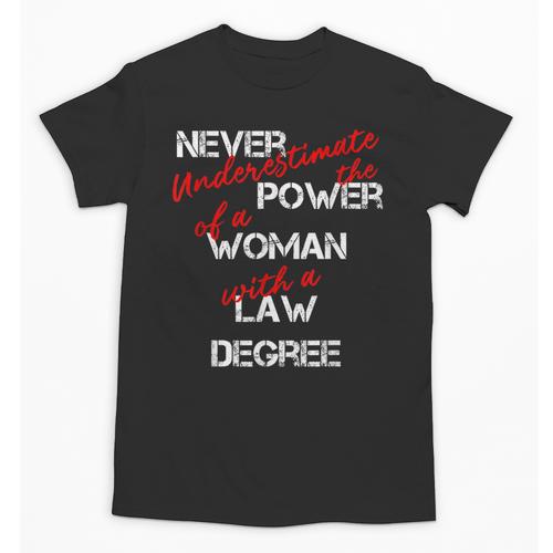 Woman Law Degree Graduation Diploma Party Unisex T-Shirt - Best Gift Smart