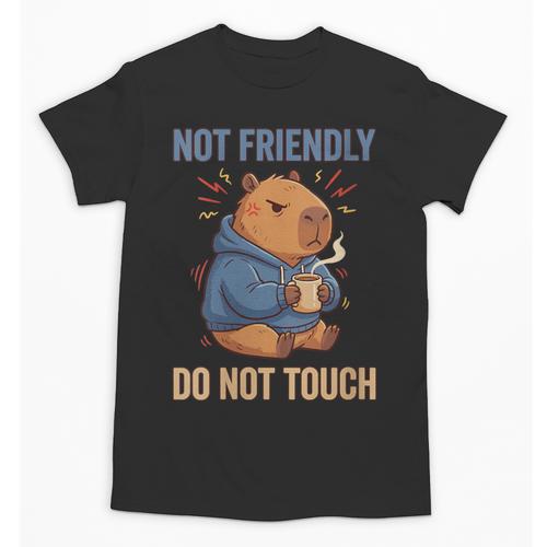 Women's Grouchy Capybara Not Friendly Do Not Touch Introvert Unisex T-Shirt - Raresse