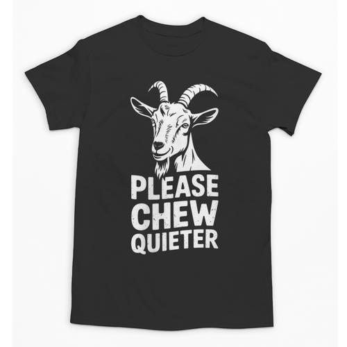 Women's Please Chew Quieter Introvert Quietness Silence Lover Unisex T-Shirt - Raresse