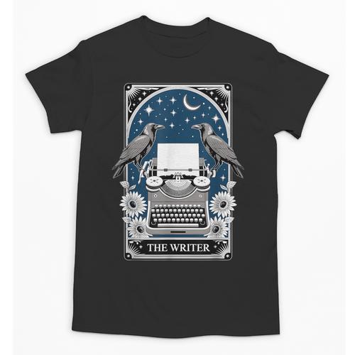 The Writer Typewriter Crow Writing Journalist Book Writer Unisex T-Shirt - Bookorys