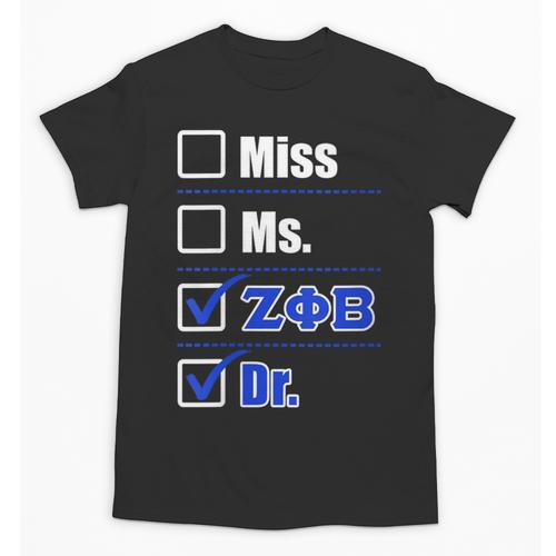 Zeta Phi Beta Doctor Graduation Zeta Phi Beta HBCU Doctor Unisex T-Shirt - Best Gift Smart
