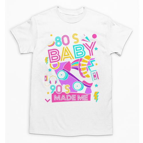 80's Baby 90's Made Me 1980s 1990s Nostalgia Retro Party Premium Tri-Blend Unisex T-Shirt - Figerry