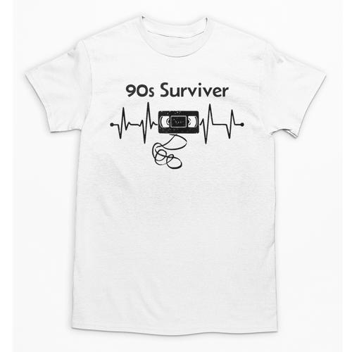 90s Survivor Retro Nostalgia Vintage Throwback Unisex T-Shirt - Figerry