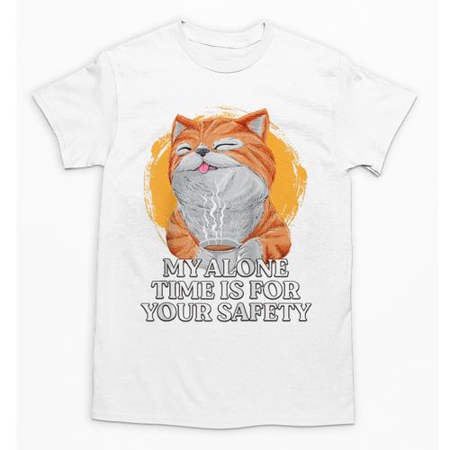 My Alone Time Is For Your Safety Coffee Lover Introvert Raglan Baseball Tee Unisex T-Shirt - Raresse