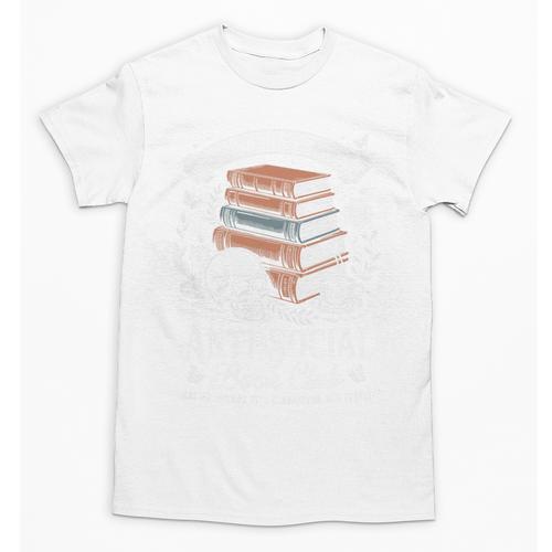 Anti-Social Book Club Reader Books & Coffee Dark Academia Premium Tri-Blend Unisex T-Shirt - Bookorys