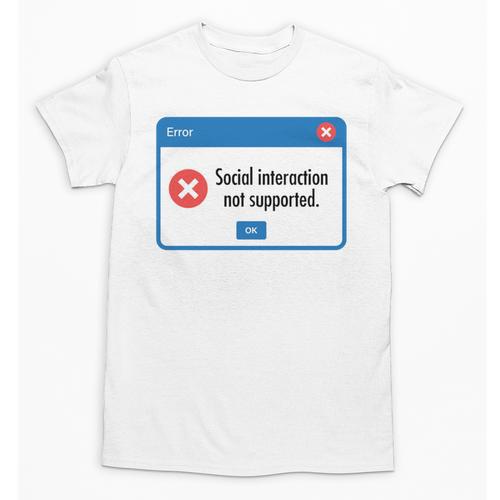 Anti Social Introvert Social Interaction Not Supported Unisex T-Shirt - Raresse