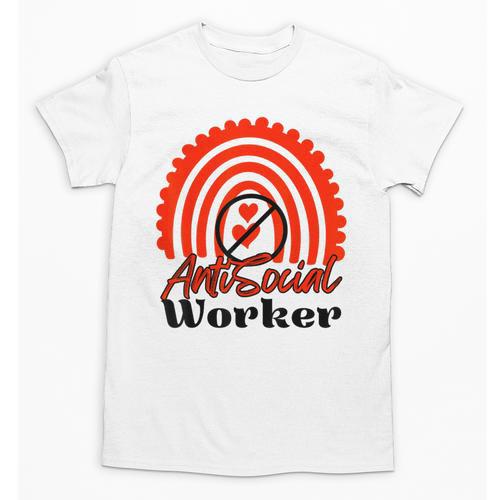 AntiSocial Worker Anti-Social Social Worker Introvert Unisex T-Shirt - Raresse