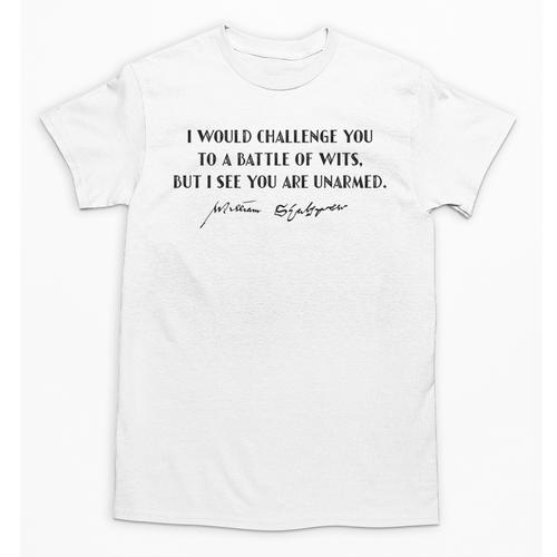 Battle Of Wits William Shakespeare Book Quote Unisex T-Shirt - Bookorys CA
