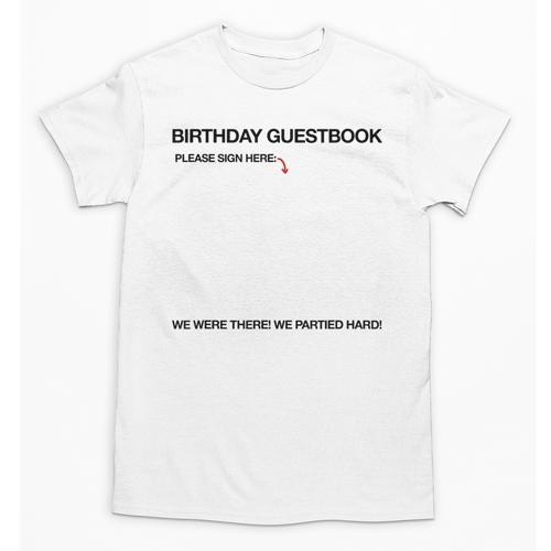 Birthday Guestbook Signable Memory Board Unisex T-Shirt - Easessy