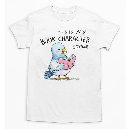 This Is My Book Character Costume I Pigeon Reading Tee Unisex T-Shirt - Bookorys