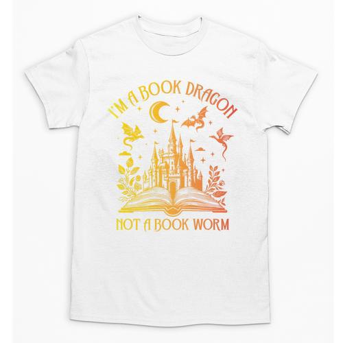 Book Dragon Not Book Worm Premium Unisex T-Shirt - Bookorys AU