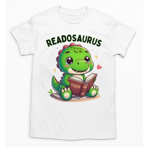 Book Lover Reading Dinosaur Readosaurus Library Unisex T-Shirt - Bookorys AU