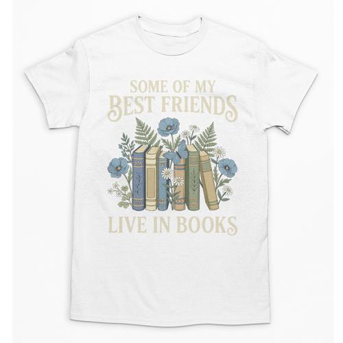 Book Lover Vintage Botanical Friends Premium Tri-Blend Unisex T-Shirt - Bookorys