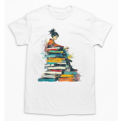 Books Abstract Artist Women Art Painting Books Unisex T-Shirt - Bookorys