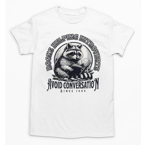 Books Helping Introvert Avoid Conversation Since 1454 Unisex T-Shirt - Bookorys