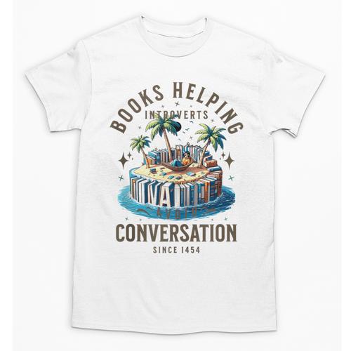 Books Helping Introvert Avoid Conversation Unisex T-Shirt - Raresse