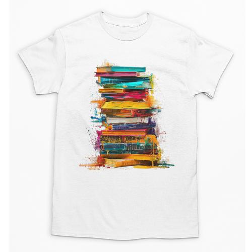 Books Painting Colorful Art Abstract Graphic Books Unisex T-Shirt - Bookorys