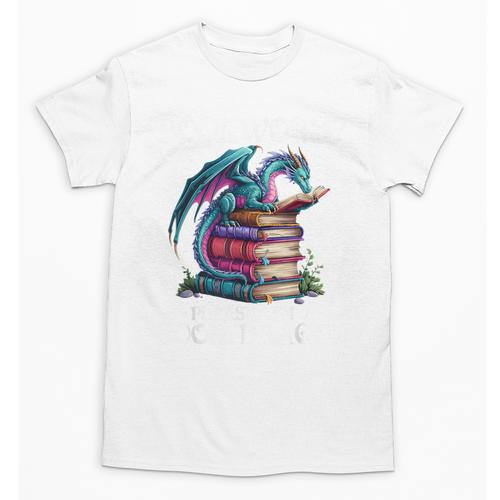 Bookworm Please I'm A Book Dragon Blue Dragon Unisex T-Shirt - Bookorys CA