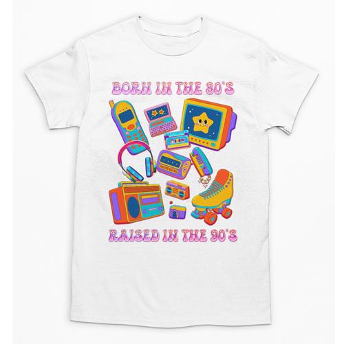 Born In The 80s Raised In The 90s Nostalgia Retro Memories Premium Tri-Blend Unisex T-Shirt - Figerry