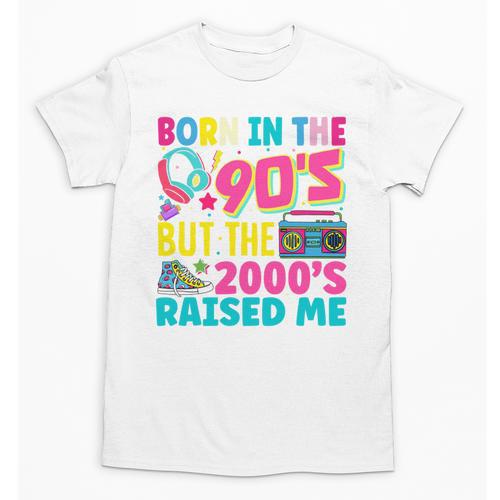 Born In The 90's But The 2000's Raised Me Y2K Nostalgia Unisex T-Shirt - Figerry