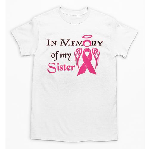 Breast Cancer Walk In Memory Of My Sister Unisex T-Shirt - Easessy